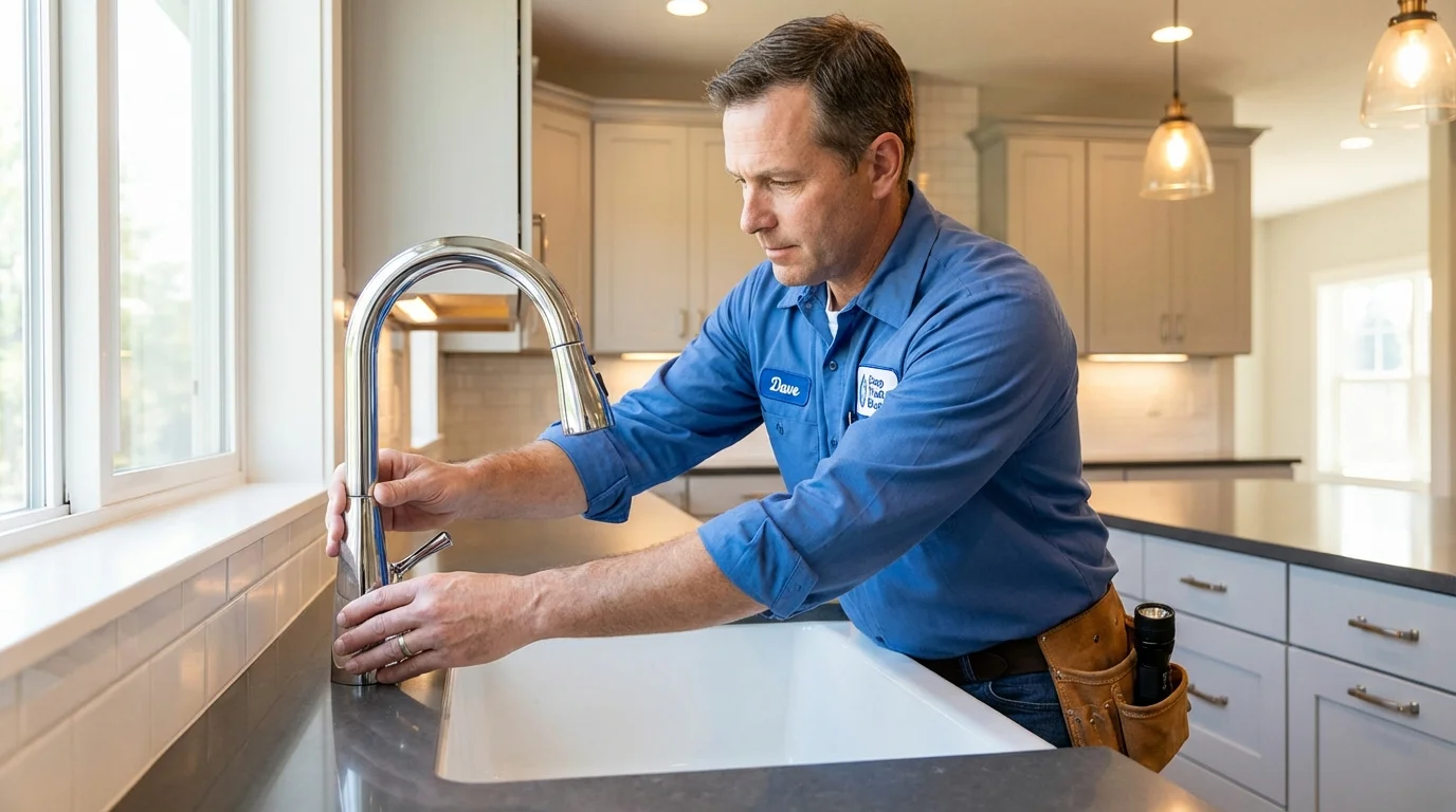 Kitchen faucet installation by Johns Plumbing LLC in Columbia